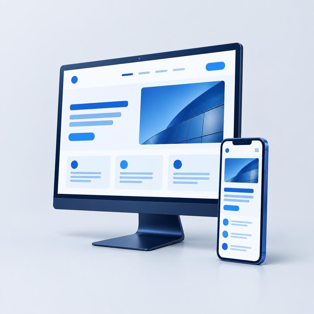 La création de votre site internet à Rives Illustration de la conception d’un site internet professionnel.